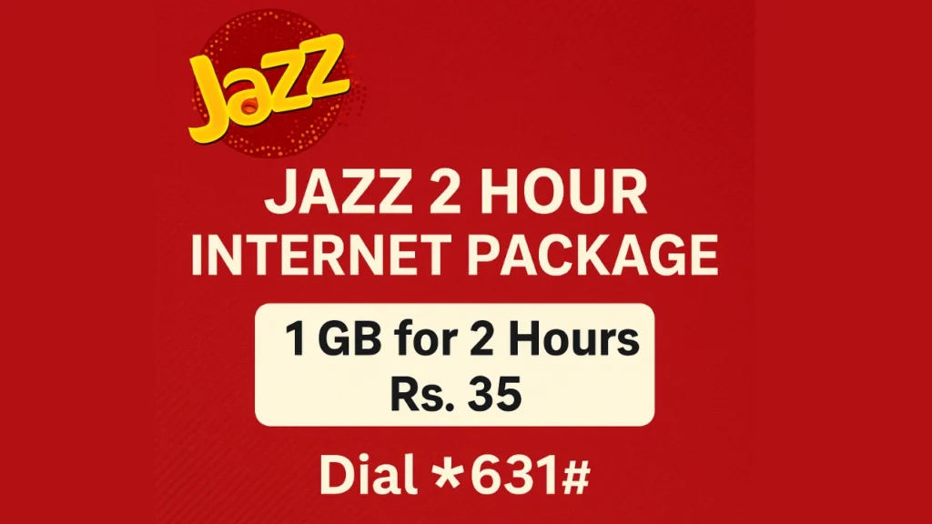 Package price Jazz 2 Hour Internet Package
