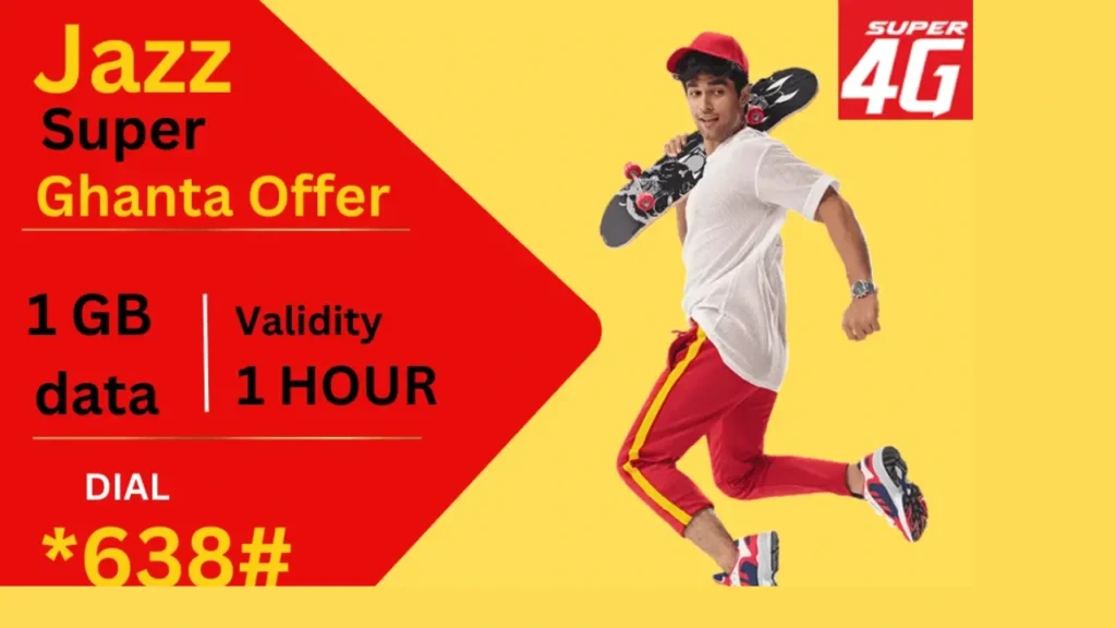 Subscription code and Jazz 1 Hour Internet Package