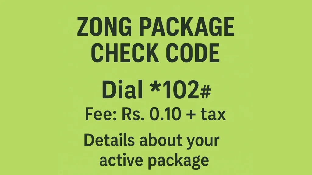 Official Zong Package Check Code