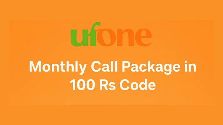 Ufone Monthly Call Package in 100 Rs
