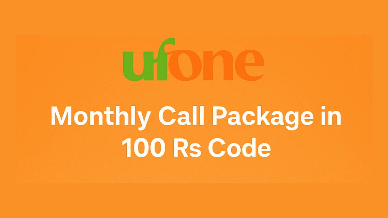 Ufone Monthly Call Package in 100 Rs