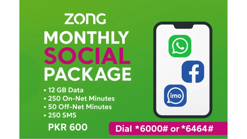Zong Monthly Social Package Details