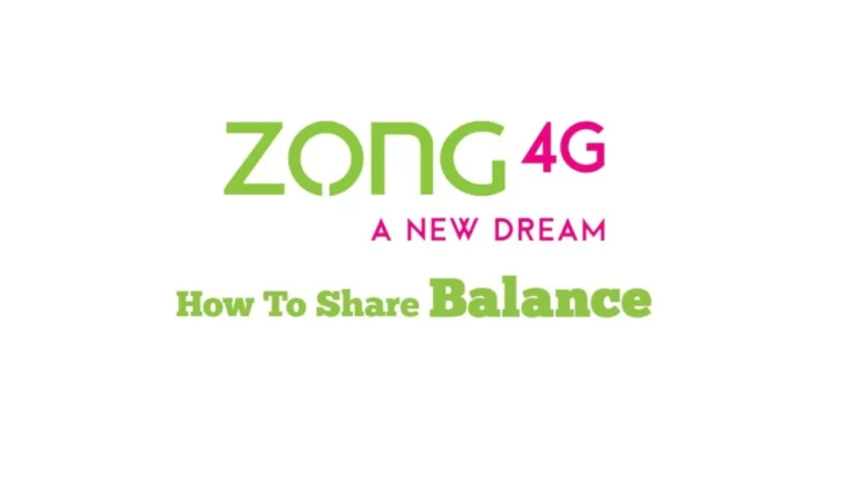 Zong Balance Share Code
