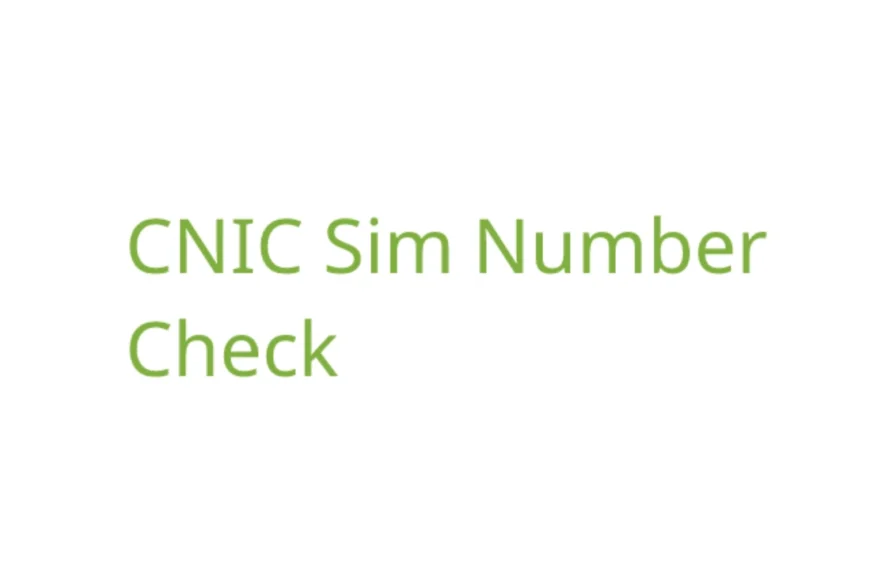 CNIC SIM Check Online