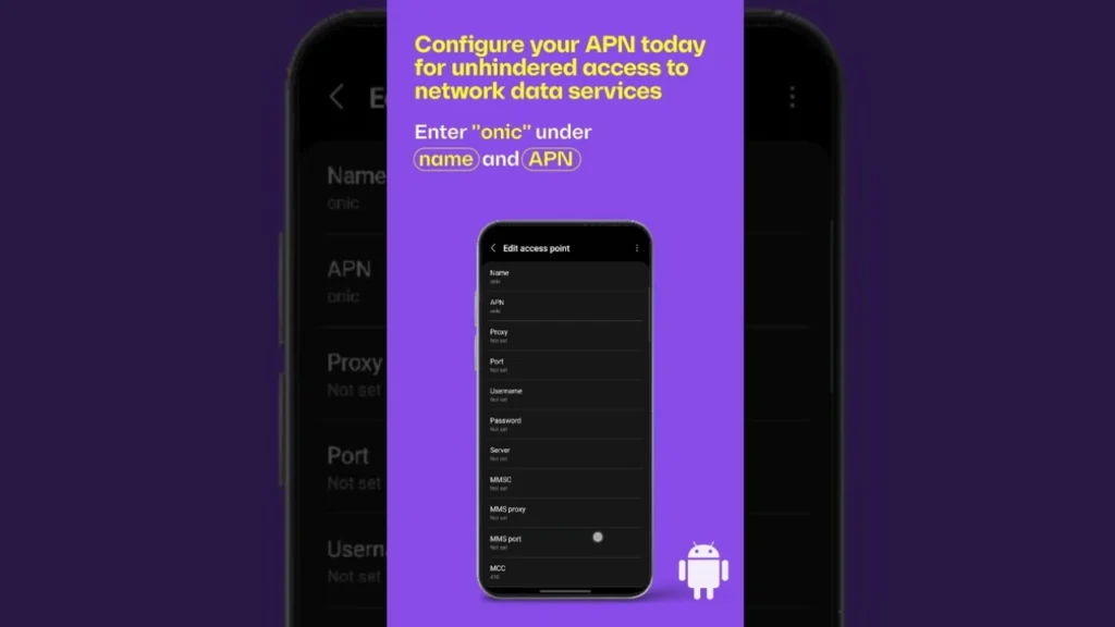 Latest ONIC Internet Setting (APN)
